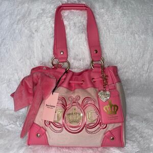 Juicy Couture Juicy Lovers Club Pink Diamond Daydreamer Tote Rhinestone Bling